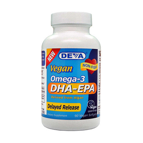 Deva Nutrition Vegan Omega 3 DHA-EPA Vagan Capsules, 90 Ea